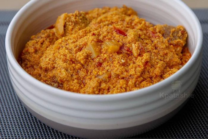 Smoked fish and Agushie stew