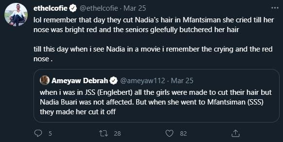 Nadia Buari wept after Mfantsiman forced her to cut her hair - Ethel Coffie recounts