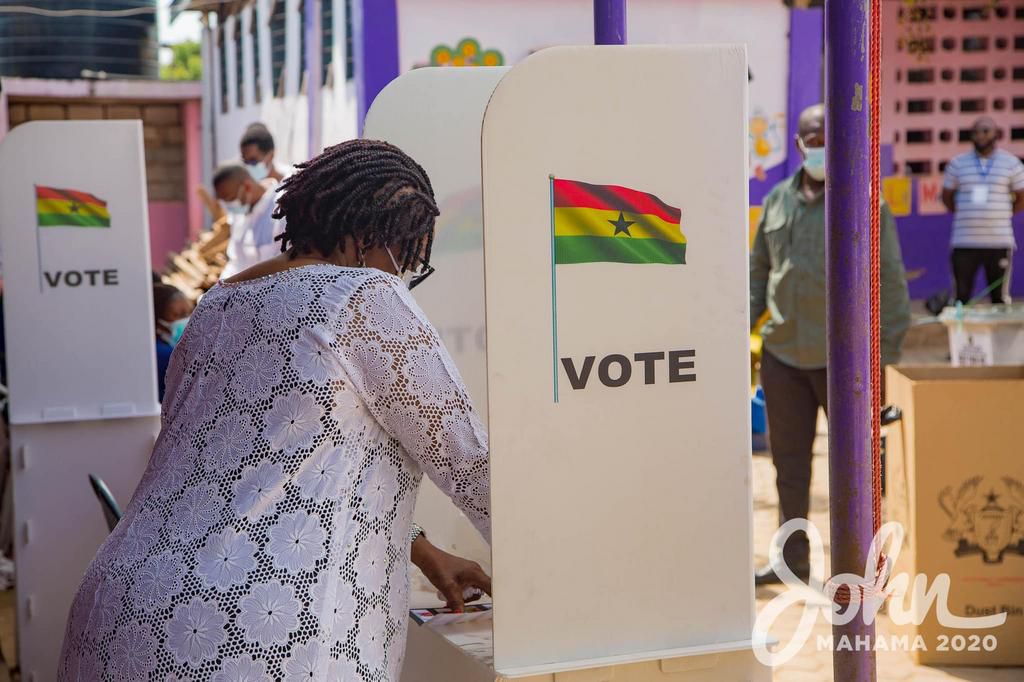 Election 2020: Lordina Mahama and sons vote