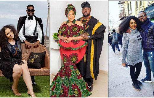D'banj and wife, Lineo, Toyin Abraham and husband, Ajeyemi, Stella Damasus and Daniel [Instagram/IamBangalee] [Instagram/ToyinAbraham] [Instagram/StellaDamasus]