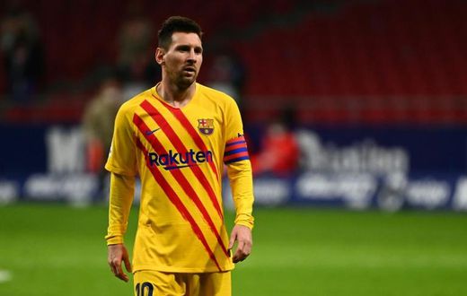 Lionel Messi at the end Barcelona's defeat by Atletico Madrid on Saturday