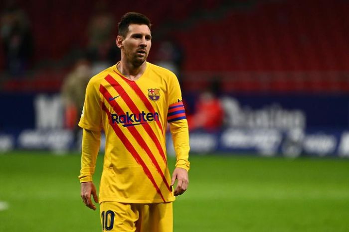 Lionel Messi at the end Barcelona's defeat by Atletico Madrid on Saturday