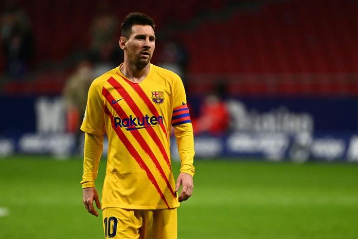 Lionel Messi at the end Barcelona's defeat by Atletico Madrid on Saturday