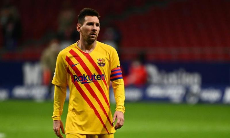 Lionel Messi at the end Barcelona's defeat by Atletico Madrid on Saturday