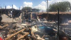 Timber Market razed by fire