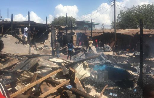 Timber Market razed by fire