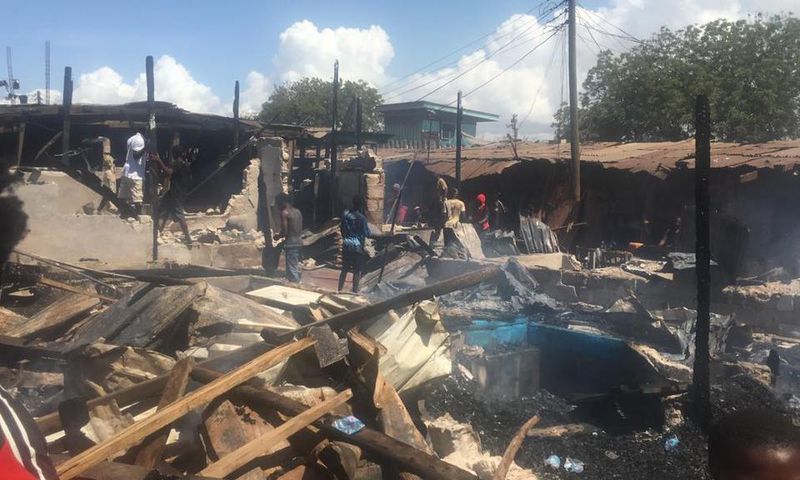 Timber Market razed by fire