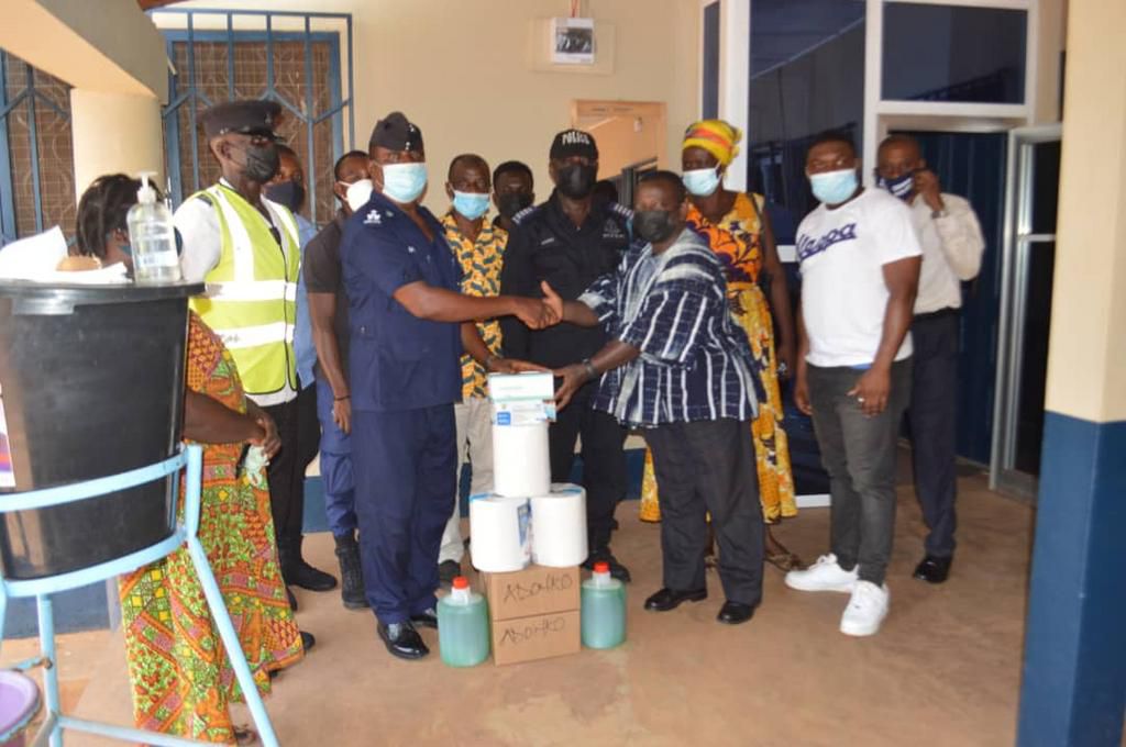 Ekuona Family of Adansi Fomena donates COVID relief items to five institutions