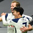 Deadly duo: Harry Kane (top) and Son Heung-min (right) have combined for 27 goals this season