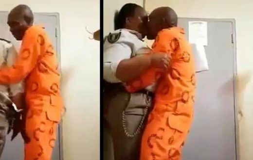 Female prison warder captured on camera having sex with prisoner