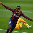 Ousmane Dembele scored for Barcelona against Sevilla on Saturday in La Liga.
