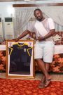 Richard Addison receives special jersey from Givova Sporting Academy