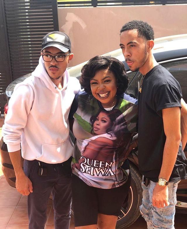 Afia Schwar with her twin sons