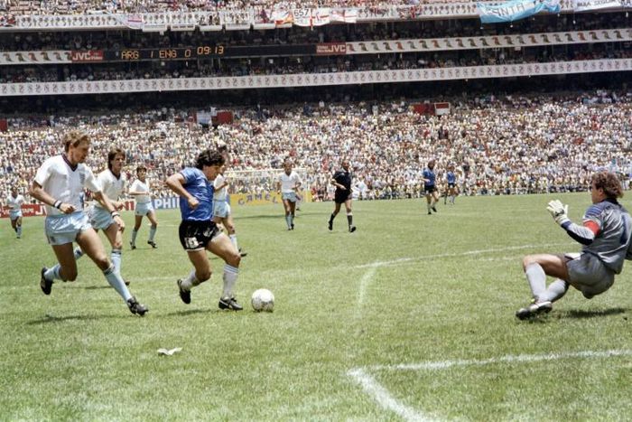 Diego Maradona scores his second goal past Peter Shilton during the World Cup quarter-final in Mexico 1986. Shilton says Maradona never apologised for his first goal in the match, scored by the infamous "hand of god"