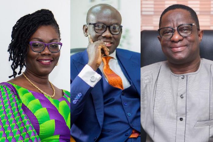 Ursula Owusu, Godfred Dame Yeboah and John Peter Amewu