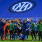Inter Milan celebrate after beating Sampdoria in the San Siro.