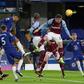Chelsea defender Thiago Silva (third left) heads his side in front against West Ham at Stamford Bridge
