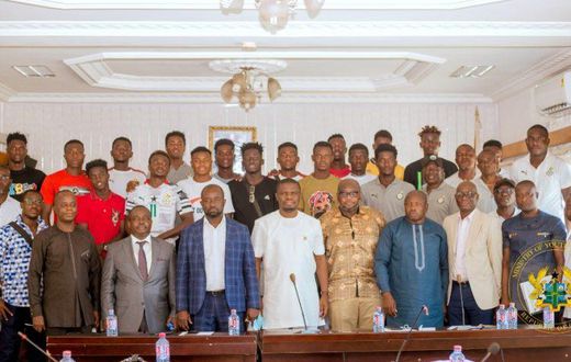 Gov’t delivers cheques of $5,000 to AFCON-winning Black Satellites players
