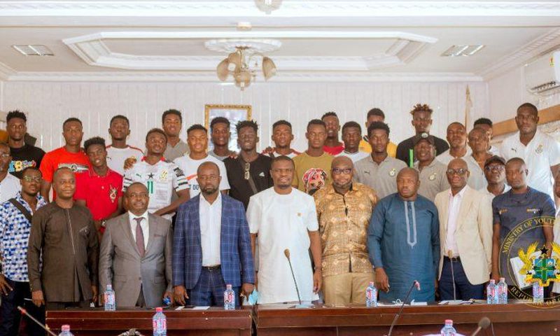 Gov’t delivers cheques of $5,000 to AFCON-winning Black Satellites players