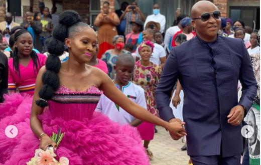 Rebotile Malomane and her husband
