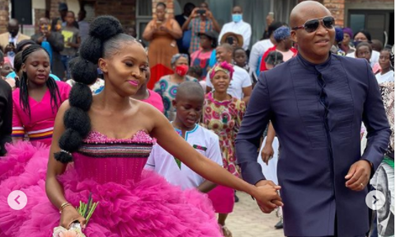Rebotile Malomane and her husband