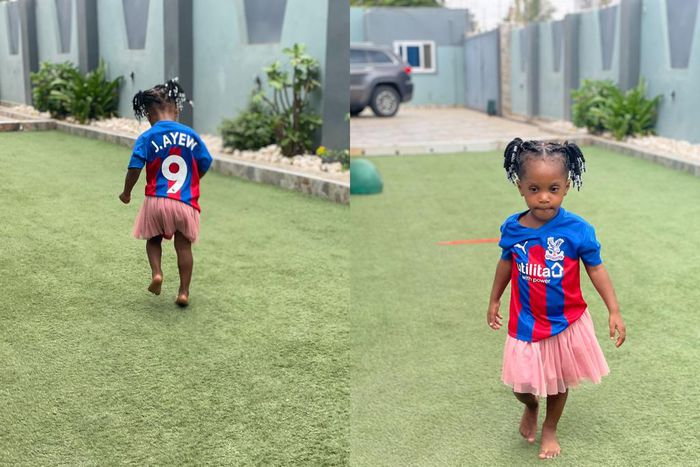 Mubarak Wakaso shows off beautiful daughter in iconic Jordan Ayew’s No  9