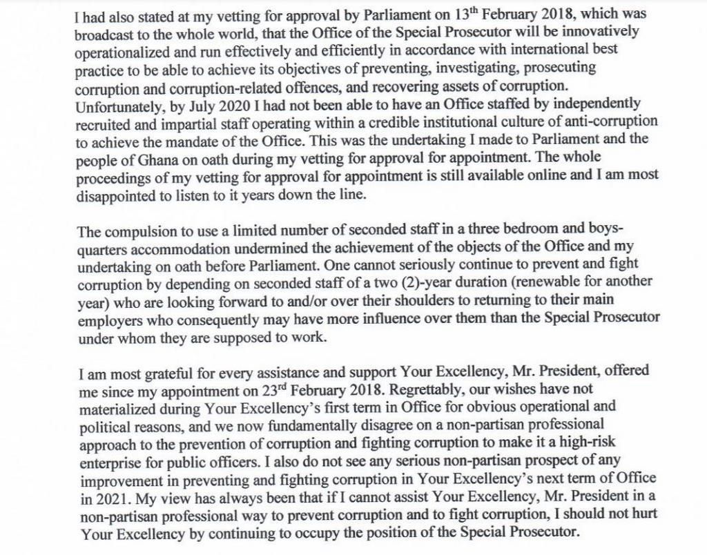 Martin Amidu has resigned as Special Prosecutor