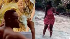 Sarkodie celebrates Tracy's birthday in style with couple-goals beach vacation (WATCH)