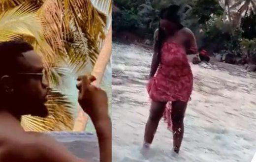 Sarkodie celebrates Tracy's birthday in style with couple-goals beach vacation (WATCH)