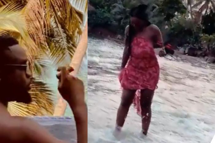 Sarkodie celebrates Tracy's birthday in style with couple-goals beach vacation (WATCH)