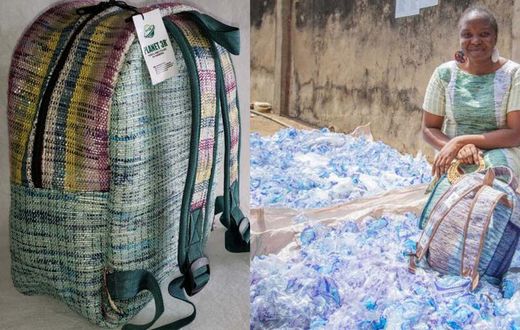 People can’t believe this woman made these beautiful bags from sachet water waste