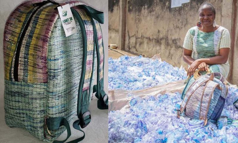 People can’t believe this woman made these beautiful bags from sachet water waste