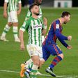 Lionel Messi came off the bench to equalise against Real Betis on Sunday.