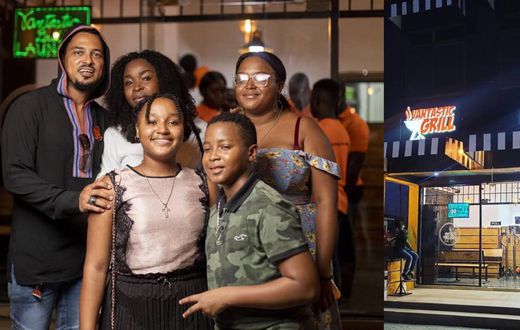Van Vicker and family at the launch of Vantastic Grill