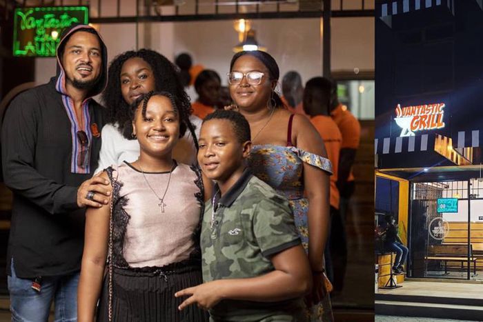 Van Vicker and family at the launch of Vantastic Grill