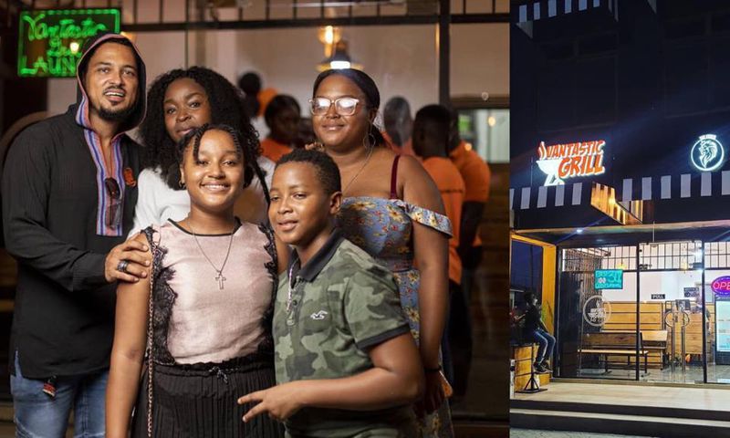 Van Vicker and family at the launch of Vantastic Grill