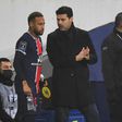 Mauricio Pochettino with Neymar during PSG's win over Marseille in the French Champions Trophy on Wednesday