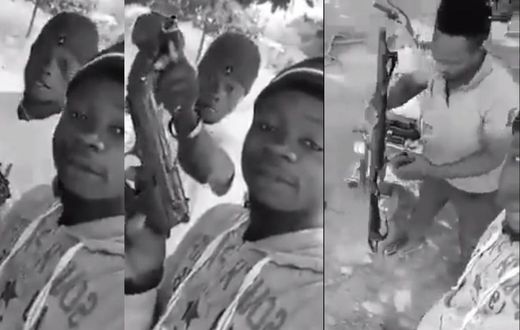 “Everybody should run” – Young Ghanaians warn as they boldly display various guns