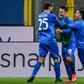 Domenico Berardi (L) scored to keep Sassuolo in the chase for the Europa League.