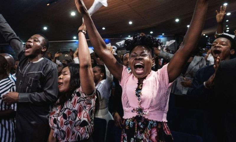 Praying in church