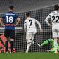 Atalanta goalkeeper Pierluigi Gollini (Rear Bottom) saves a Cristiano Ronaldo (2ndL) penalty in Turin.