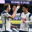 Deadly duo: Harry Kane (left)and Son Heung-min (right)have scored a combined 32 goals this season