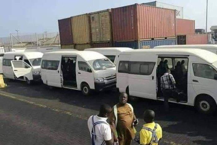 Freddie Blay campaign buses