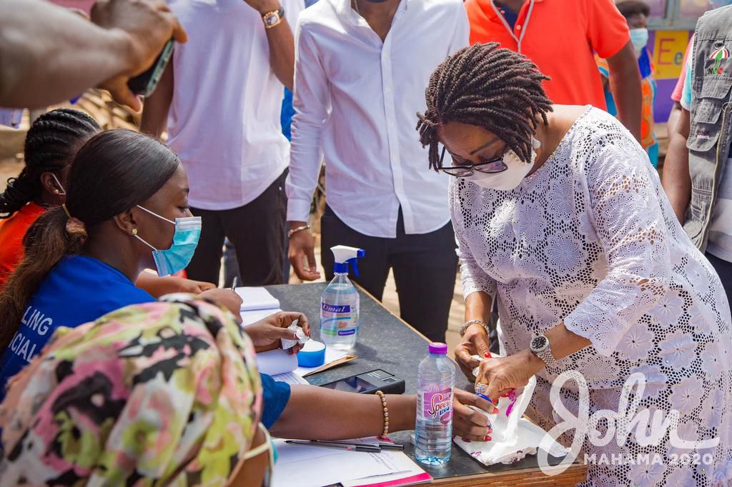 Election 2020: Lordina Mahama and sons vote