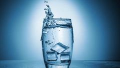 A glass of chilled water