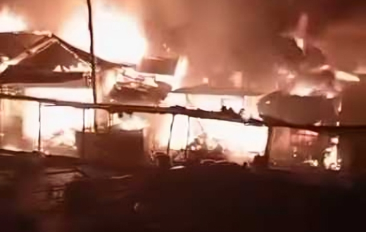 Techiman Central Market fire