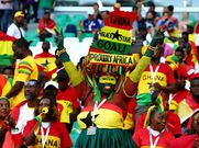 Ghanaian fans cheer on Black Stars