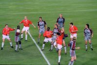 UEFA Champions League final 1999 - Manchester United vs Bayern Munich at the Now Camp Stadium, Barcelona, Spain - 26th May 1999 Pictures Simon Bellis Sportimage Barcelona Spain