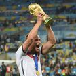 Germany defender Benedikt Hoewedes celebrates winning the 2014 World Cup in Brazil