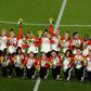 Canada pose with their Olympic gold medals after beating Sweden on penalties